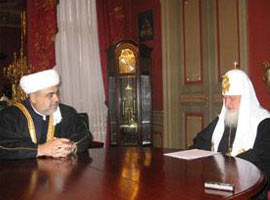 Bütün Kafkasların Şeyhülislamı Hacı Allahşükür Paşazade, Rusya Patriarkı Kirill İle Görüştü