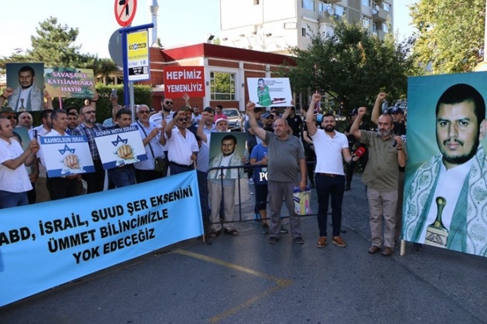 İstanbul'da Suud'un Yemen Katliamı Protesto Edildi