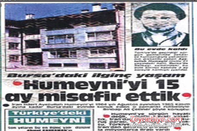 Şah Rıza Pehvlevi, İmam Humeyni?yle İran?da baş edemeyeceğini anlayınca İmamı 15 yıl sürecek sürgün hayatına zorladı. Sürgünün ilk durağı 1964 yılında Türkiye oldu.