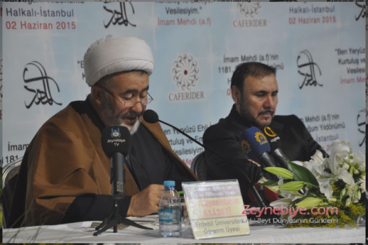 Caferider tarafından Yahya Kemal Beyatlı Gösteri Merkezi?nde düzenlenen İmam Mehdi?nin viladet programına binlerce kişi katılınca, salonda yer sıkıntısı yaşandı.