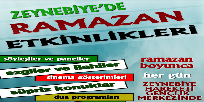 Zeynebiye Ramazan Etkinlikleri Başlıyor